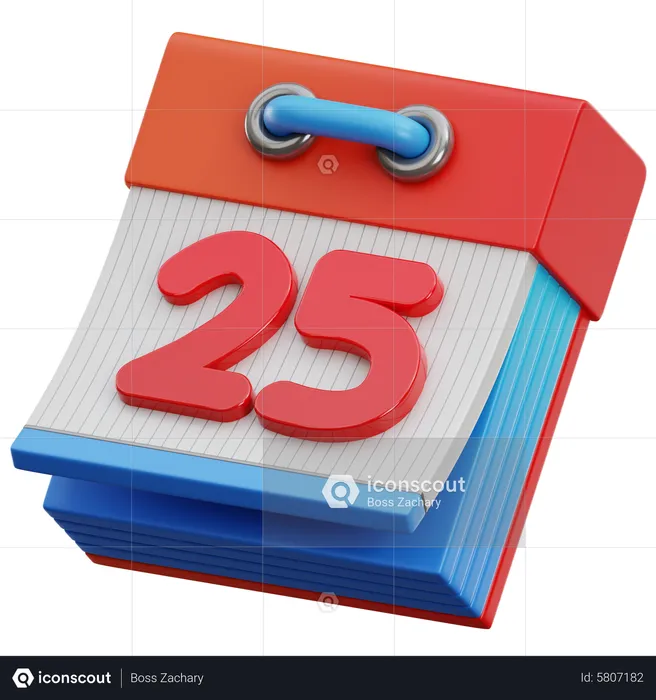 25th December  3D Icon