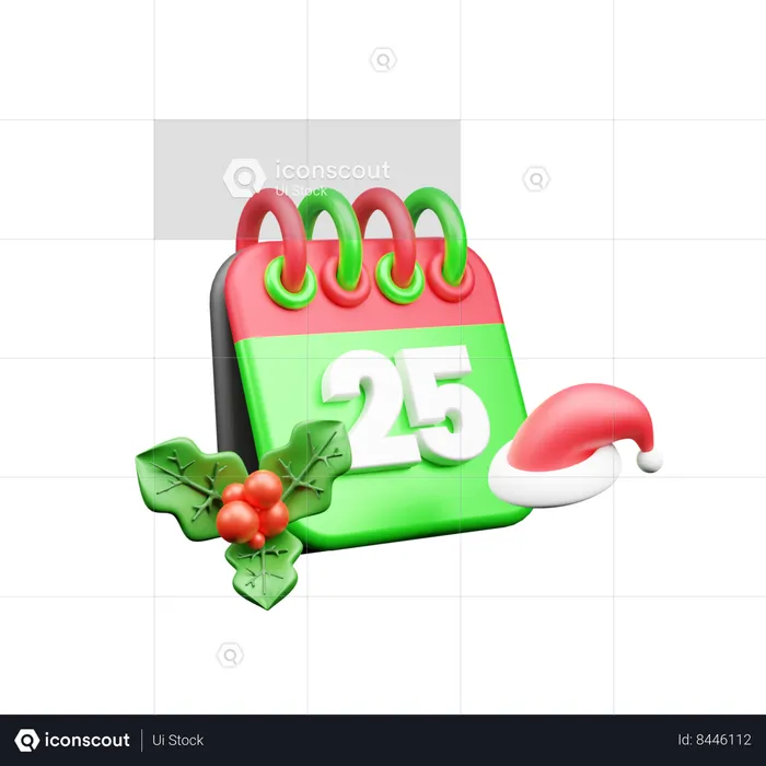 25 décembre  3D Icon