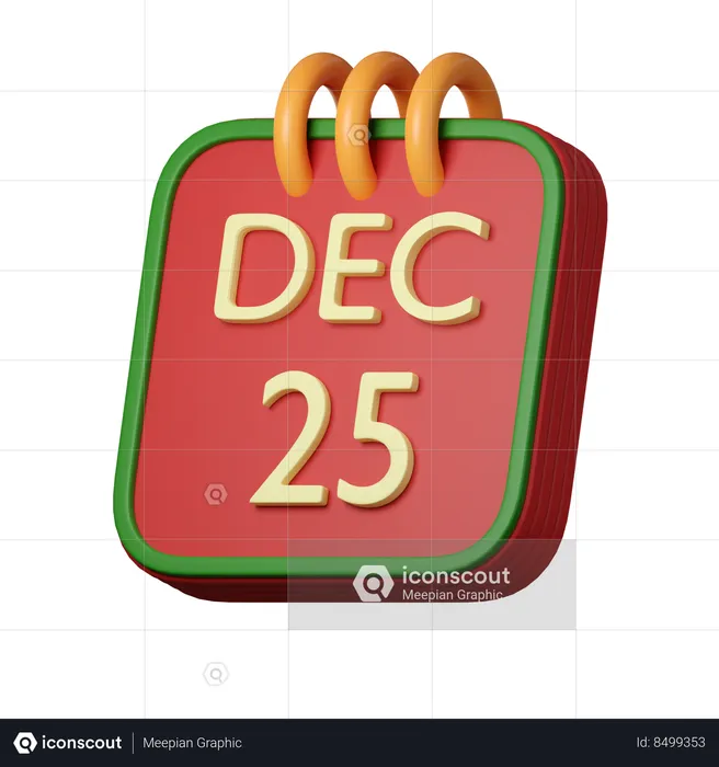 25 décembre  3D Icon