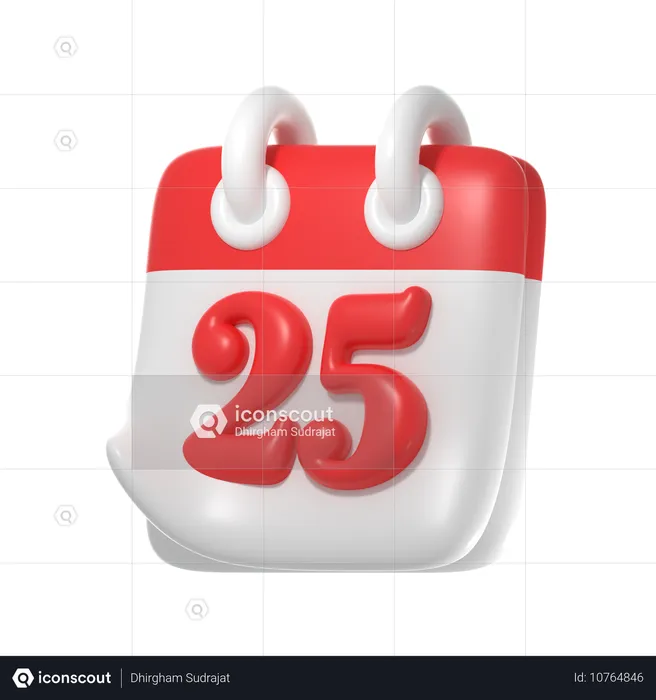 25 décembre  3D Icon