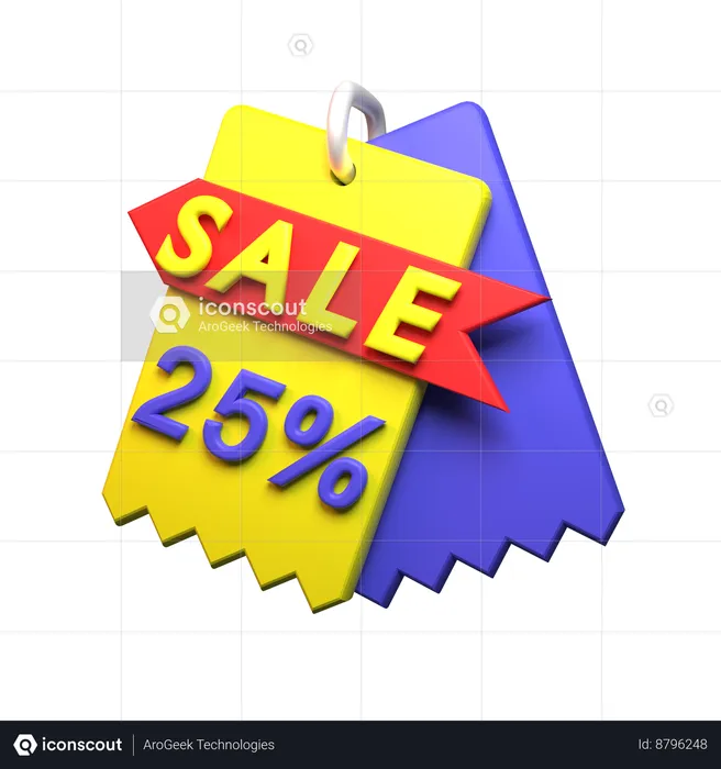 25% de descuento  3D Icon