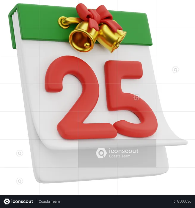 25 de diciembre  3D Icon