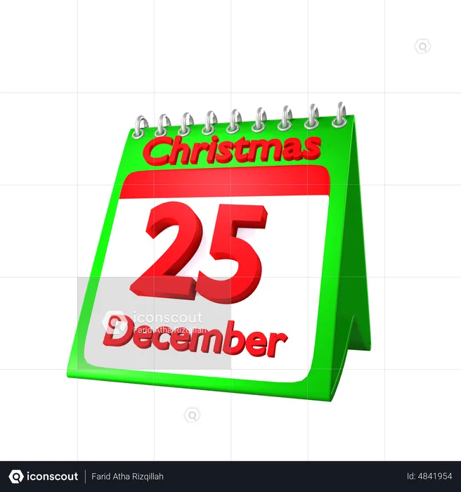 25 de diciembre  3D Icon