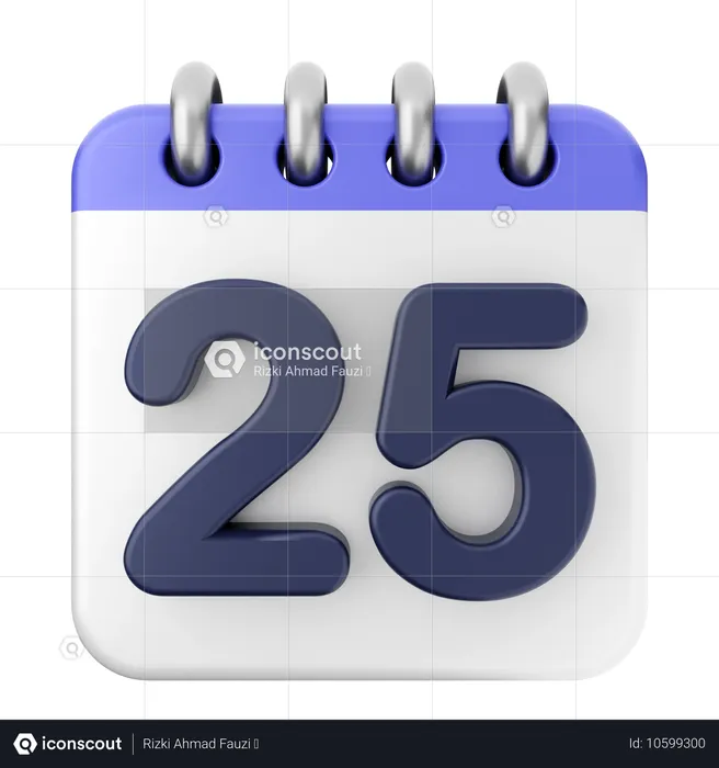 25. Kalender  3D Icon