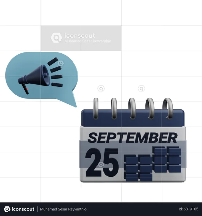 25 september  3D Icon