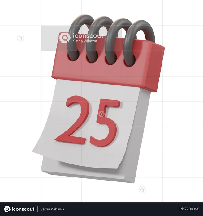 25th December  3D Icon