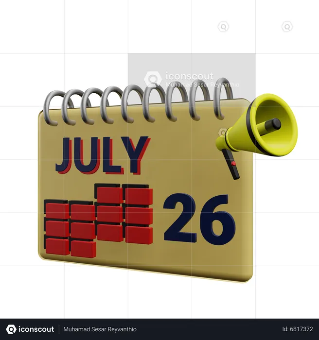 26 july  3D Icon