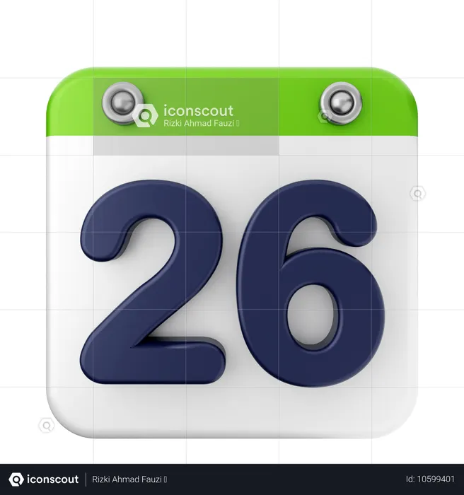 26. Kalender  3D Icon