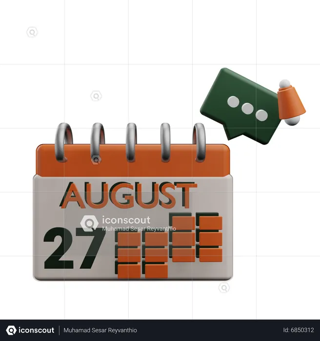 27 august  3D Icon