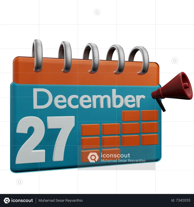 27 December  3D Icon