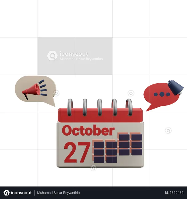 27 october  3D Icon