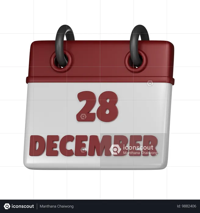 28 décembre  3D Icon