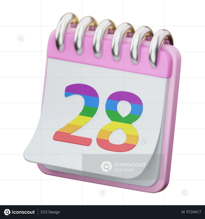 28esimo calendario dell'orgoglio  3D Icon