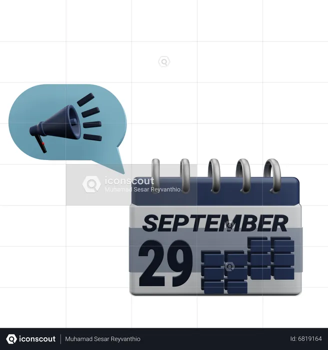 29 de setembro  3D Icon