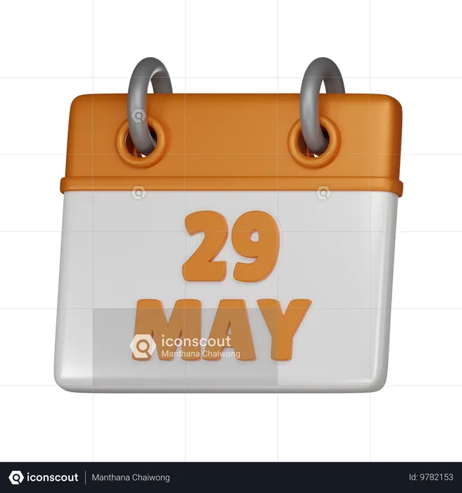 29 de mayo  3D Icon