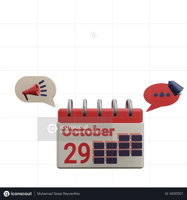 29 october  3D Icon