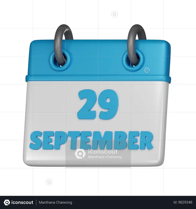 29 September  3D Icon