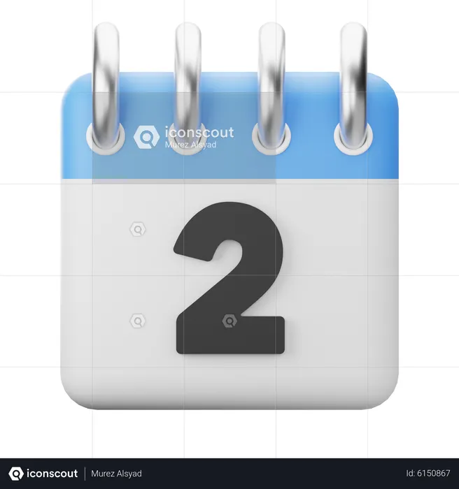 2do segundo  3D Icon