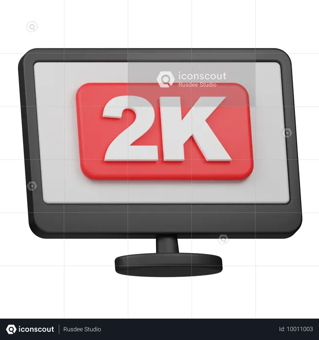 2K Resolution  3D Icon