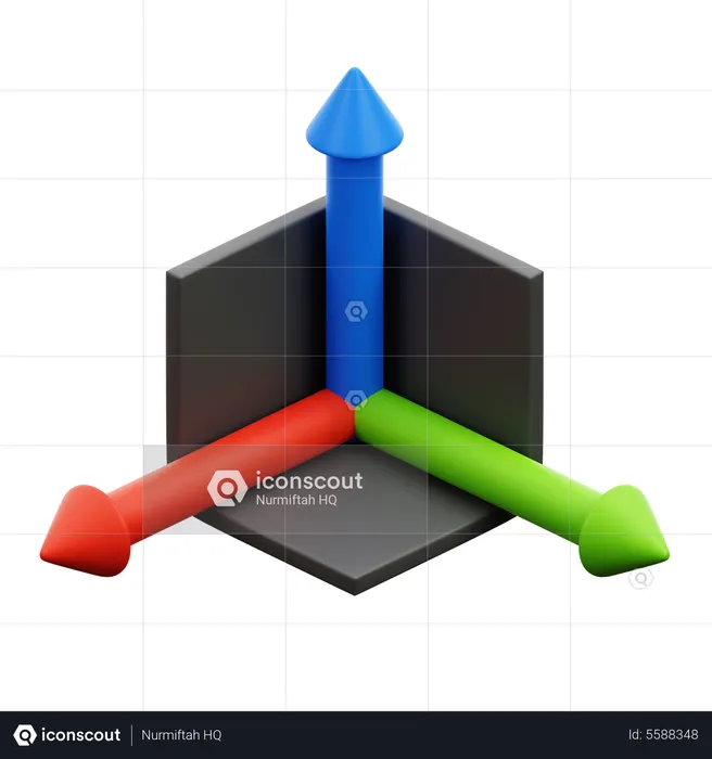 3 D Axis  3D Icon