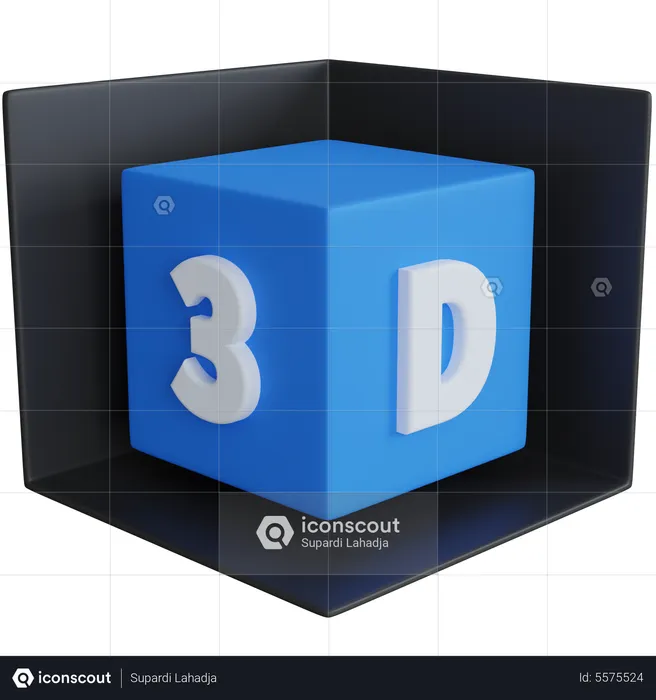 3 D Box  3D Icon