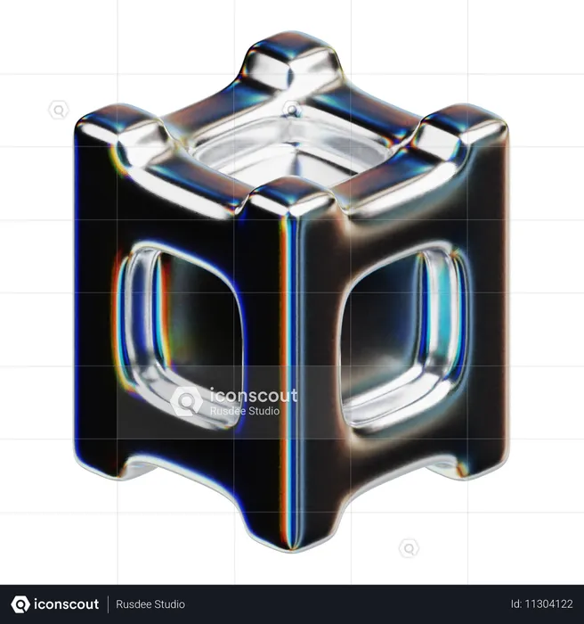 3 D Cube  3D Icon