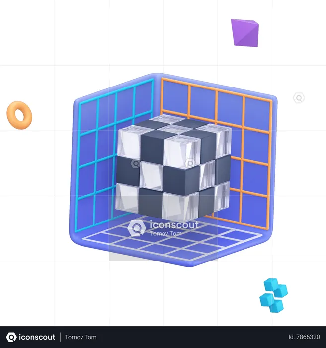 3 D Cube  3D Icon