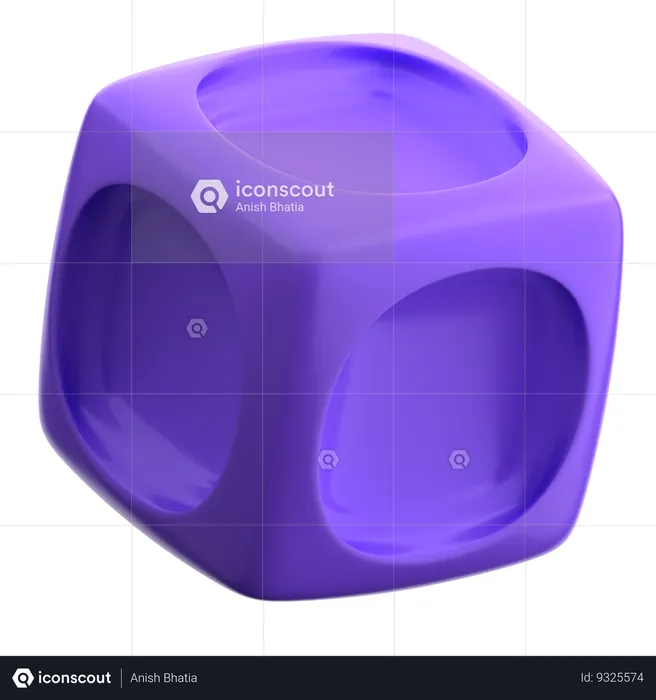 3 D Cube Abstract Shapes  3D Icon