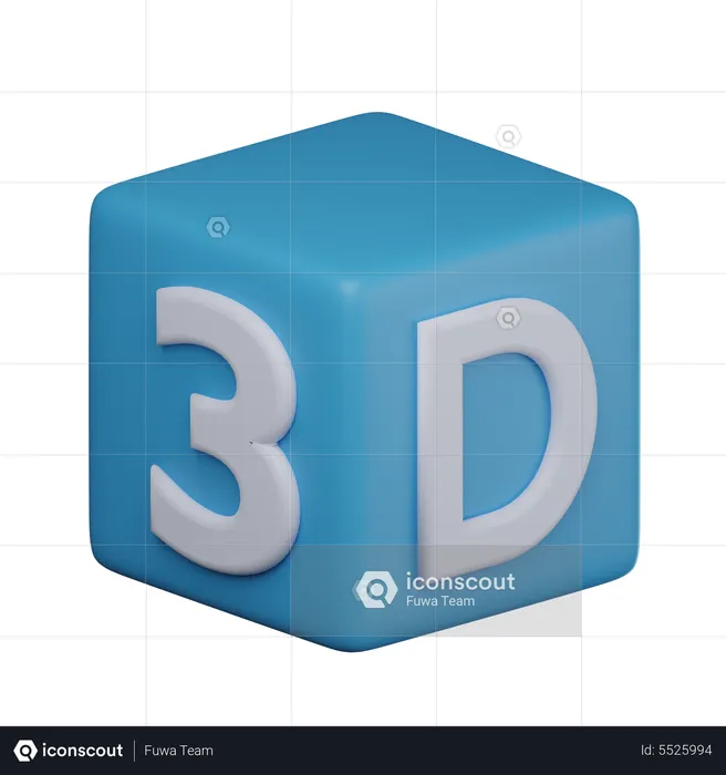 3 D Cube Design  3D Icon