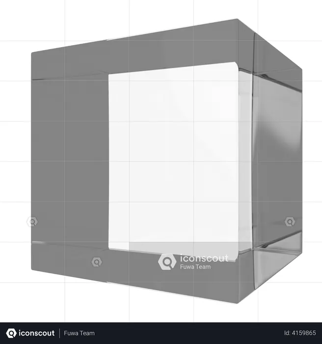 3 D Cube Shape  3D Illustration