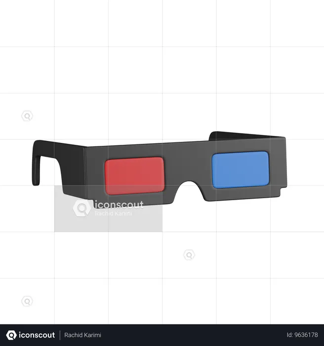 3 D Glasses  3D Icon