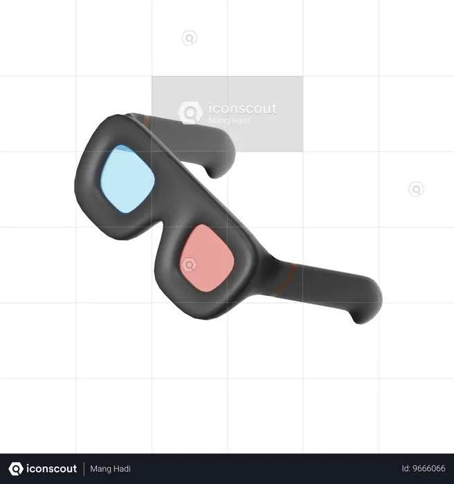 3 D Glasses  3D Icon