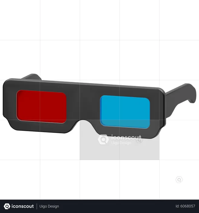 3 D Glasses  3D Icon