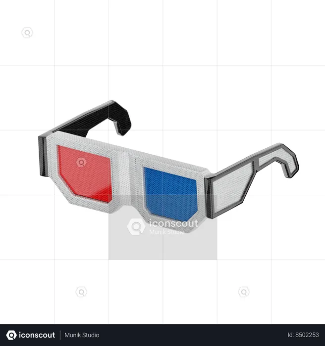 3 D Glasses  3D Icon