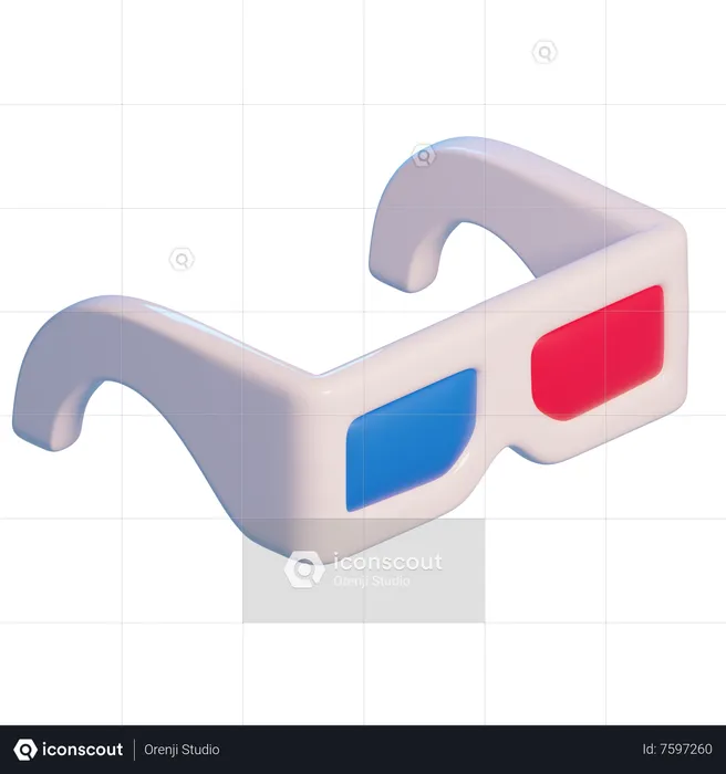 3 D Glasses  3D Icon