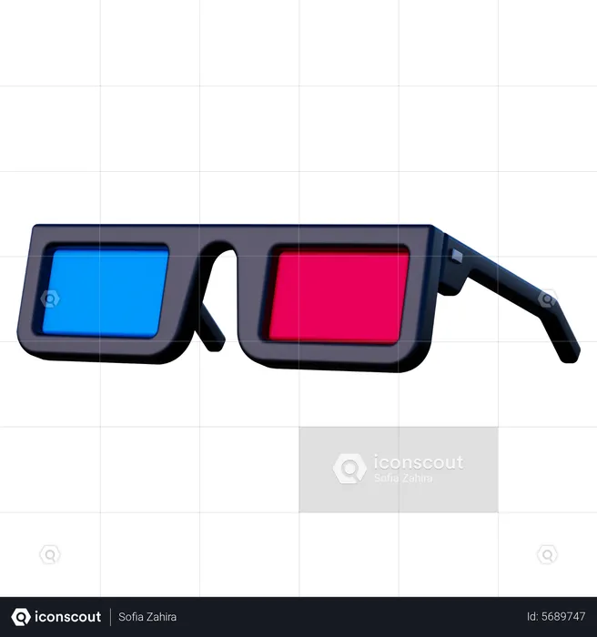 3 D Glasses  3D Icon