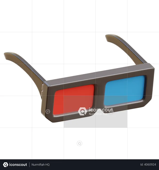3 D Glasses  3D Illustration