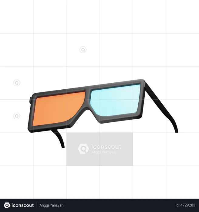 3 D Glasses  3D Illustration
