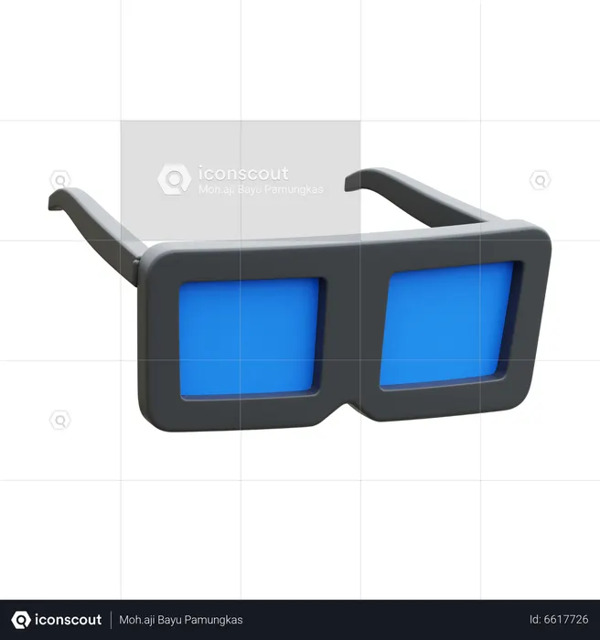 3 D Glasses  3D Icon