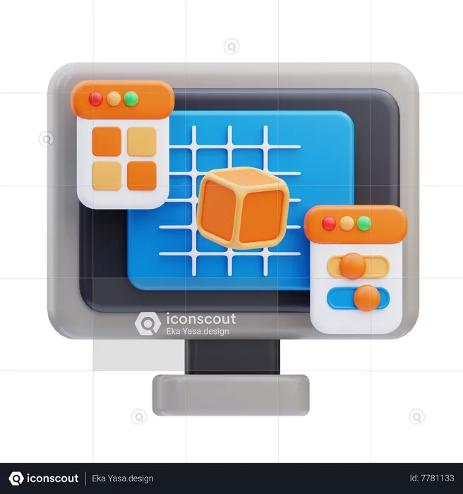 3 D Modeling  3D Icon