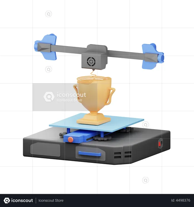 3 D Printer Printing  3D Illustration