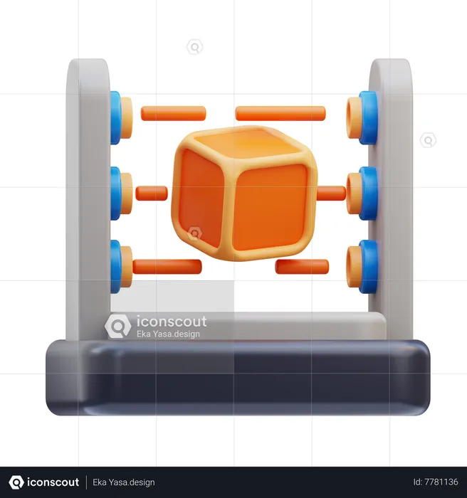 3 D Scanner  3D Icon