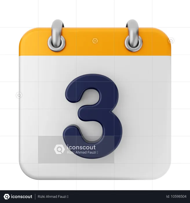 3ème Calendrier  3D Icon