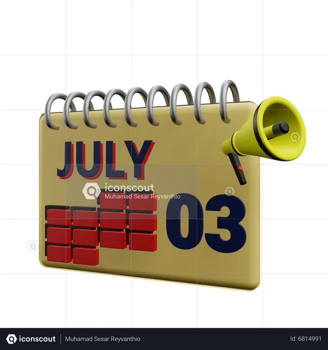 3 july  3D Icon