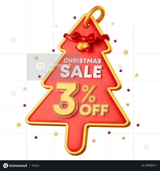 3 Percentage Special Offer  3D Icon