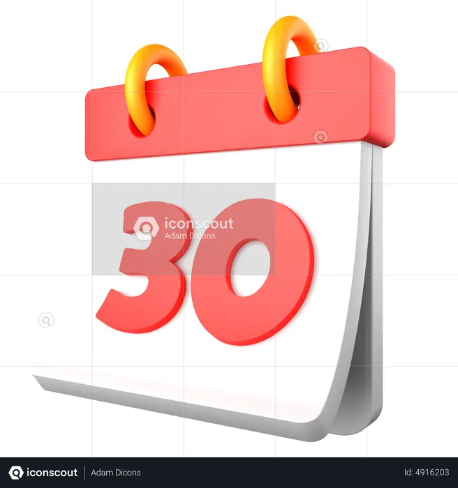 30 data  3D Icon