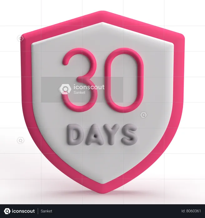 30 Days Shield  3D Icon