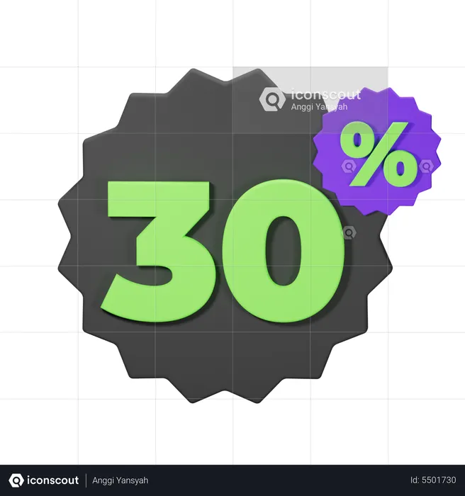 30% de réduction  3D Icon