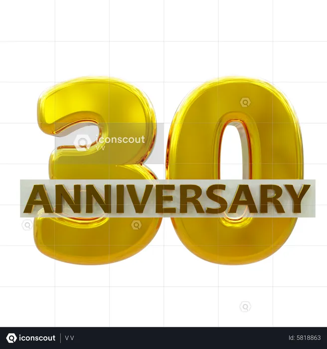 30 Year Anniversary  3D Icon