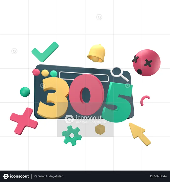 305 Use Proxy Error  3D Icon